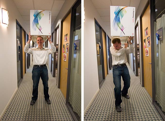 John Nack with Photoshop box