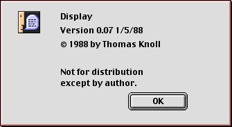 Display .07 splash screen