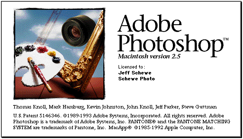 Photoshop 2.5 splash screen